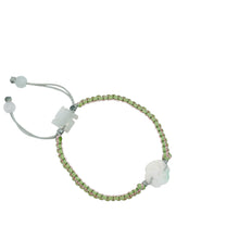 Burmese Jadeite Spirit Wheel and Buddha's Heart Children's Silk Bracelet