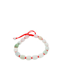 Burmese Jadeite Carved Storyboard of Ancient Coins Silk Bracelet
