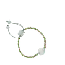 Burmese Jadeite Spirit Wheel and Buddha's Heart Children's Silk Bracelet
