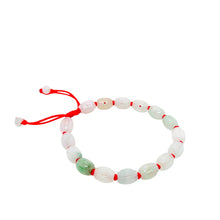 Burmese Jadeite Carved Storyboard of Ancient Coins Silk Bracelet