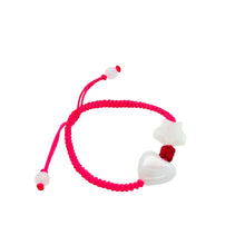 Burmese Jadeite 'Self Love, Self Care and Lucky' Children's Silk Bracelet