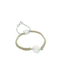 Burmese Jadeite Spirit Wheel and Buddha's Heart Children's Silk Bracelet