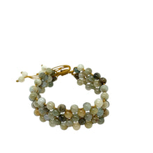 Burmese Camo Green Jadeite Silk Bracelet