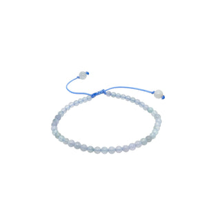 LIMITED ~ 3mm Burmese Icy Blue Jadeite Silk Bracelet