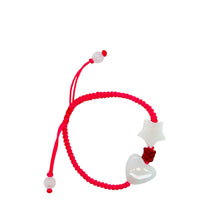 Burmese Jadeite 'Self Love, Self Care and Lucky' Children's Silk Bracelet