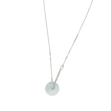 18Kt WG Diamond Burmese Icy Blue Jadeite Bi Necklace