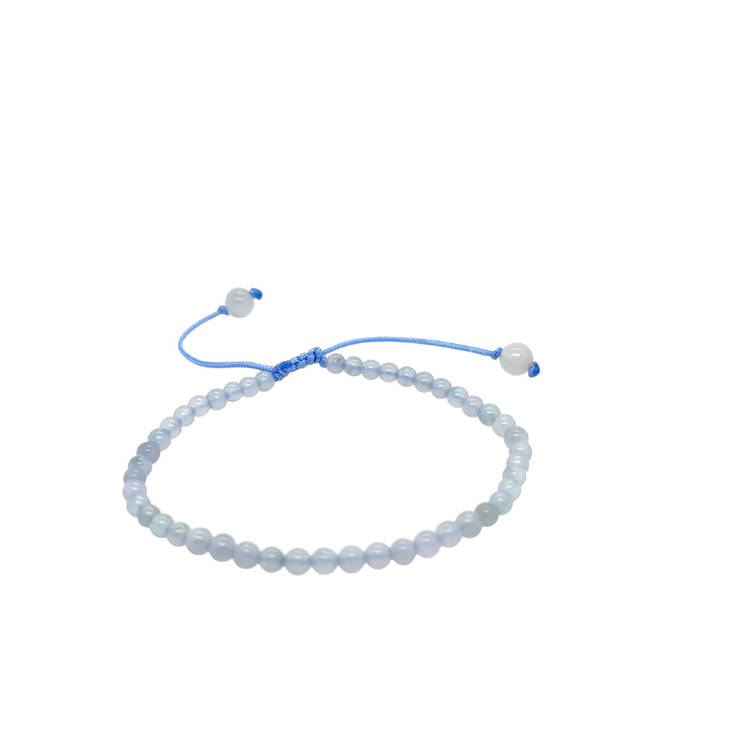 LIMITED ~ 3mm Burmese Icy Blue Jadeite Silk Bracelet