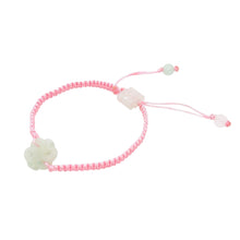 Burmese Jadeite Spirit Wheel and Buddha's Heart Children's Silk Bracelet