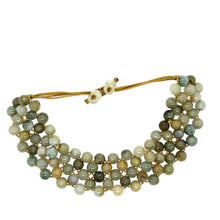 Burmese Camo Green Jadeite Silk Bracelet