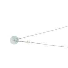 18Kt WG Diamond Burmese Icy Blue Jadeite Bi Necklace