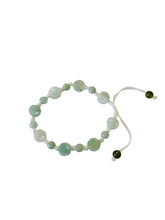 Burmese Jadeite Plum Blossom Silk Bracelet