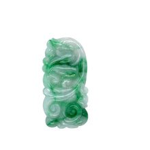 Burmese Apple Green Jadeite Mandarin Ducks Storyboard Carving