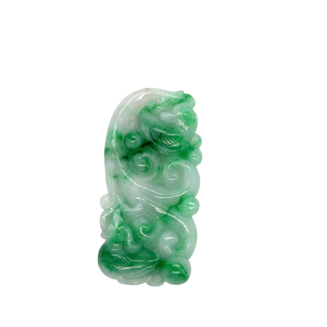 Burmese Apple Green Jadeite Mandarin Ducks Storyboard Carving