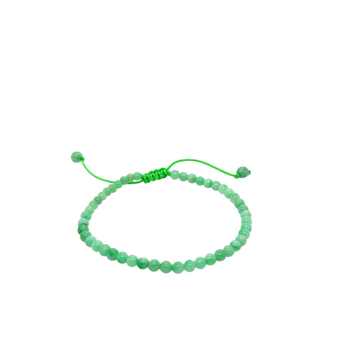 LIMITED ~ 3mm Burmese Apple Green Jadeite Silk Bracelet