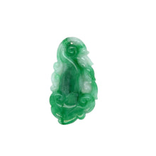 Burmese Apple Green Jadeite Ruyi Storyboard Carving