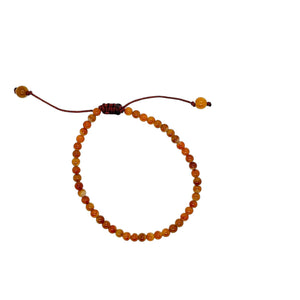 LIMITED ~ 3mm Burmese Bi Color Red Jadeite Silk Bracelet
