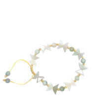 Burmese Jadeite Butterfly Ingot Silk Bracelet