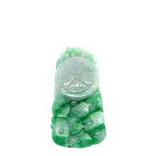 Burmese Green Jadeite Peacock Storyboard Carving