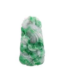 Burmese Green Jadeite Peacock Storyboard Carving