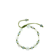 Burmese Jadeite Plum Blossom Silk Bracelet