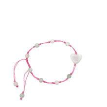Burmese Jadeite 'Self Love, Self Care, Happiness' Silk Bracelet