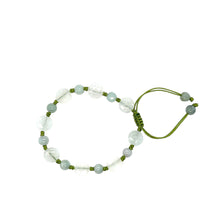 Burmese Jadeite Plum Blossom Silk Bracelet