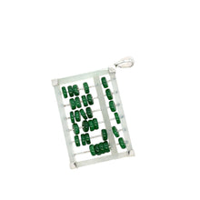 18kt WG Icy & Emerald Green Burmese Jadeite Abacus Pendant