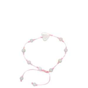 Burmese Jadeite 'Self Love, Self Care, Happiness' Silk Bracelet