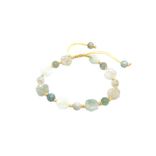 Burmese Jadeite Plum Blossom Silk Bracelet