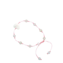 Burmese Jadeite 'Self Love, Self Care, Happiness' Silk Bracelet
