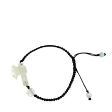 Burmese Jadeite Fire Ax & Baqua Silk Bracelet