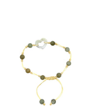 Burmese Jadeite 'Open to Love, Love, Love, Happiness' Silk Bracelet