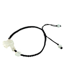 Burmese Jadeite Fire Ax & Baqua Silk Bracelet