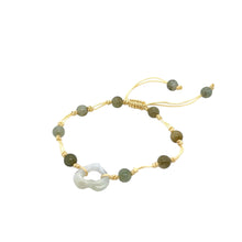 Burmese Jadeite 'Open to Love, Love, Love, Happiness' Silk Bracelet