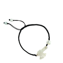 Burmese Jadeite Fire Ax & Baqua Silk Bracelet