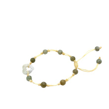 Burmese Jadeite 'Open to Love, Love, Love, Happiness' Silk Bracelet
