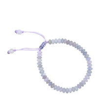 5mm Burmese Lavender Jadeite Abacus Silk Bracelet
