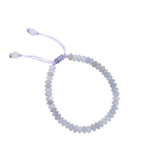 5mm Burmese Lavender Jadeite Abacus Silk Bracelet