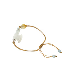 Burmese Jadeite Fire Ax & Baqua Silk Bracelet