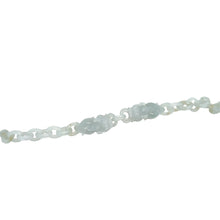 Burmese Icy Blue Honey Jadeite Pei Yao/Pixiu Interlocks Bracelet