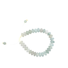 10mm Burmese Icy Blue Jadeite Abacus Silk Bracelet
