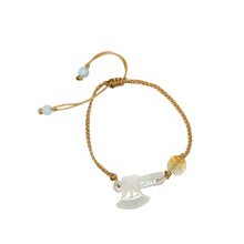 Burmese Jadeite Fire Ax & Baqua Silk Bracelet