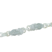 Burmese Icy Blue Honey Jadeite Pei Yao/Pixiu Interlocks Bracelet