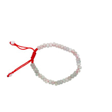 5mm Burmese Icy Multi Colored Jadeite Abacus Silk Bracelet