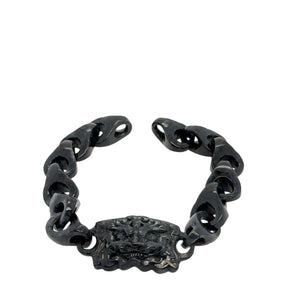 Burmese Black Jadeite Fu Lion Interlocks Bracelet