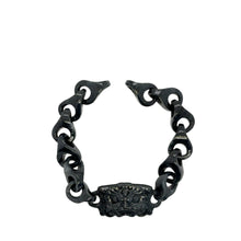 Burmese Black Jadeite Fu Lion Interlocks Bracelet