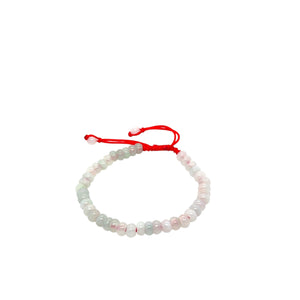 5mm Burmese Icy Multi Colored Jadeite Abacus Silk Bracelet