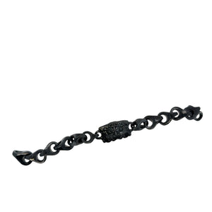 Burmese Black Jadeite Fu Lion Interlocks Bracelet