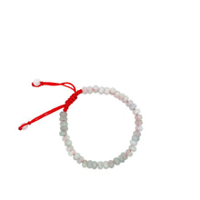 5mm Burmese Icy Multi Colored Jadeite Abacus Silk Bracelet