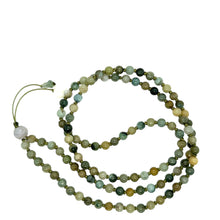 5mm Burmese Camo Green Jadeite Mala Paired w/Lotus Bud, Buddha's Heart & Gourd